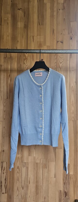 KAŠMIRA KARDIGĀNS EVAMOODE DOLCE VITA SKY BLUE